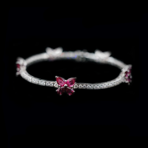 Ruby Solo Piccolo Butterfly Diamond Bracelet