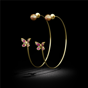 Farfalla Perla Hoop Earrings