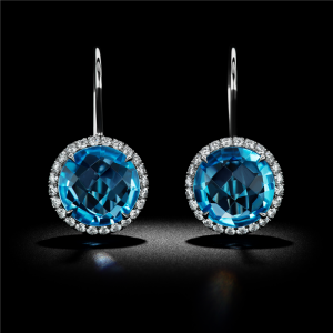 Topazius Halo  Earrings
