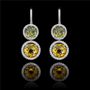 Doppio  Halo Pave' Earrings