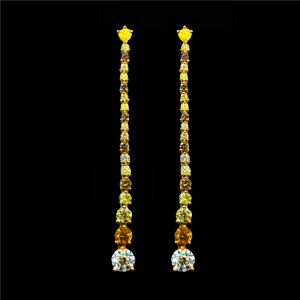 Vapour Yellow Diamond Drop Earrings