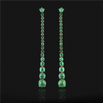 Vapour Emerald  Earrings