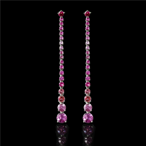 Vapour Sapphire, Topaz and Tourmaline Earrings