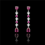 Sequential Ruby Diamonds  Earrings