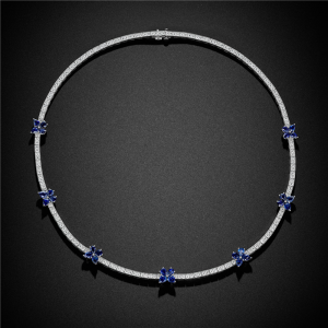 Sapphire Solo Piccolo Butterfly Necklace