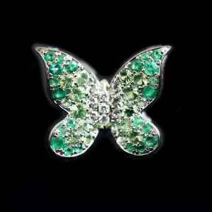 Single Butterfly Pendant Green