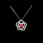 Rosa Foglia Pendant
