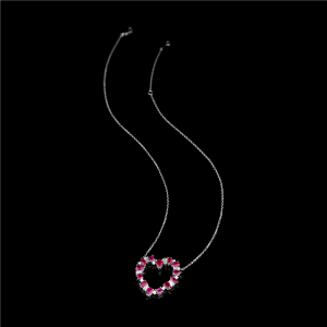 Ruby and Diamond Cor Pendant