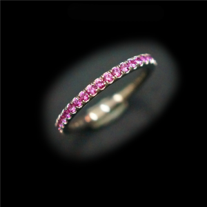 Light Pink Sapphire Eternity Ring