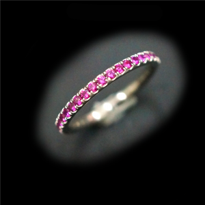 Medium Pink Sapphire Eternity Ring