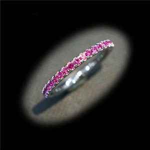 Pink Sapphire Eternity Ring