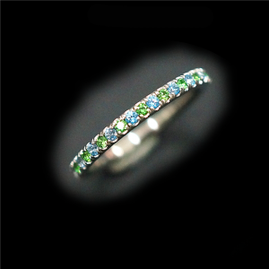 Topaz and Tsavorite Eternity Ring