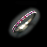 Ruby and Amethyst Eternity Ring