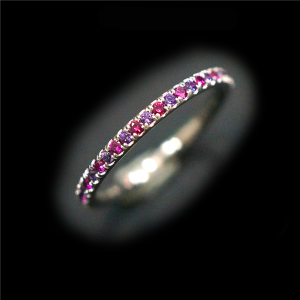 Ruby and Amethyst Eternity Ring