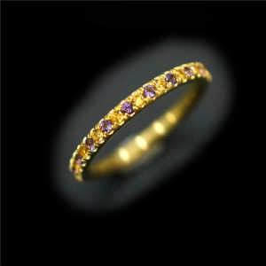 Amethyst and Sapphire Eternity Ring