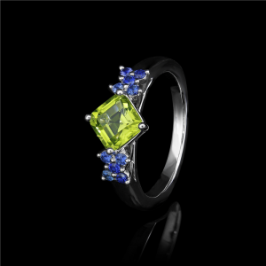 Peridot Sapphire Ring