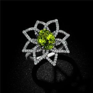 Peridot Petals Rings