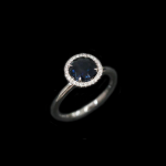 Semi-Dome Sapphire Ring