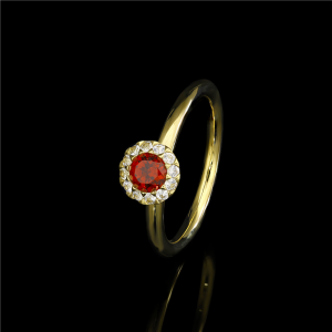 Garnet Allium Ring