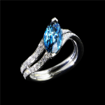 London Blue Topaz Helix Ring