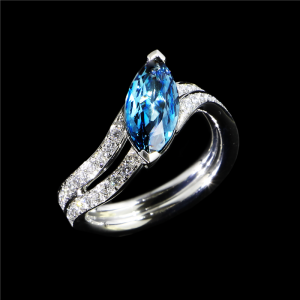 London Blue Topaz Helix Ring