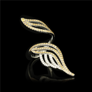 Sapphire and Topaz Wing Ring