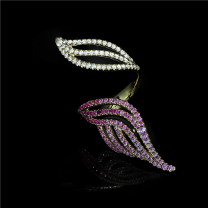 Sapphire and Topaz Wing Ring