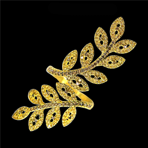 Diamond Leaf Ring