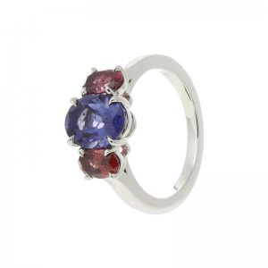 Iolite Tourmaline  Ring