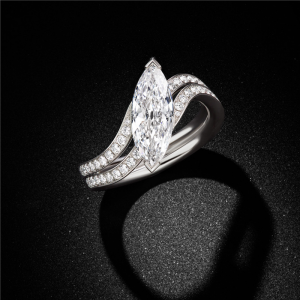 Diamond Double Helix Ring