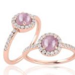 Fashion ring with 5mm round Quartz