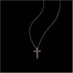 Pink Sapphire Cross Pendant