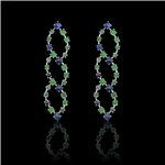 Elegantis Earrings Emerald and Sapphire Earrings