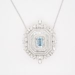 Diamond and Aquamarine Pendant