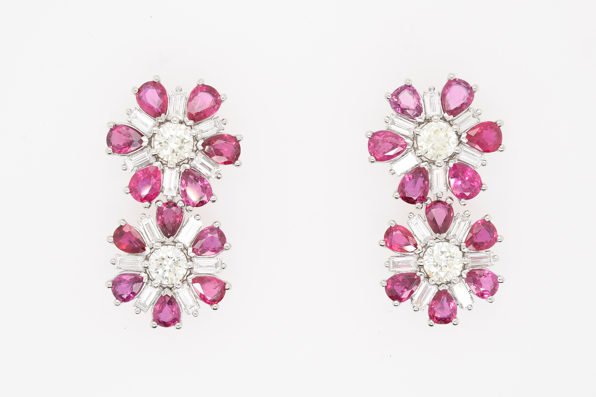 Ruby and Diamond Earrings