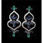 Double Flower Spades Earrings