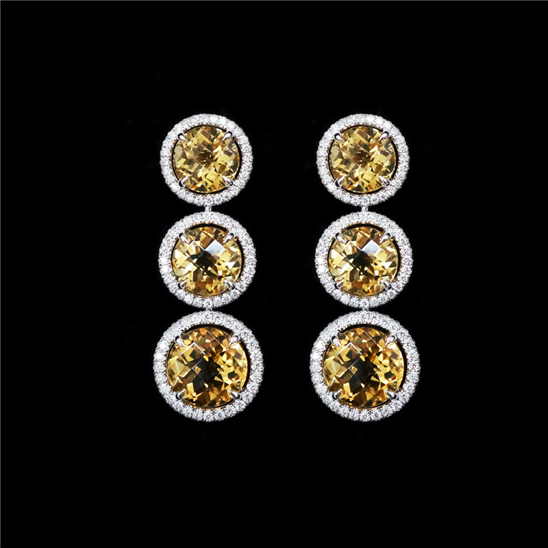 Tre Halo Earrings
