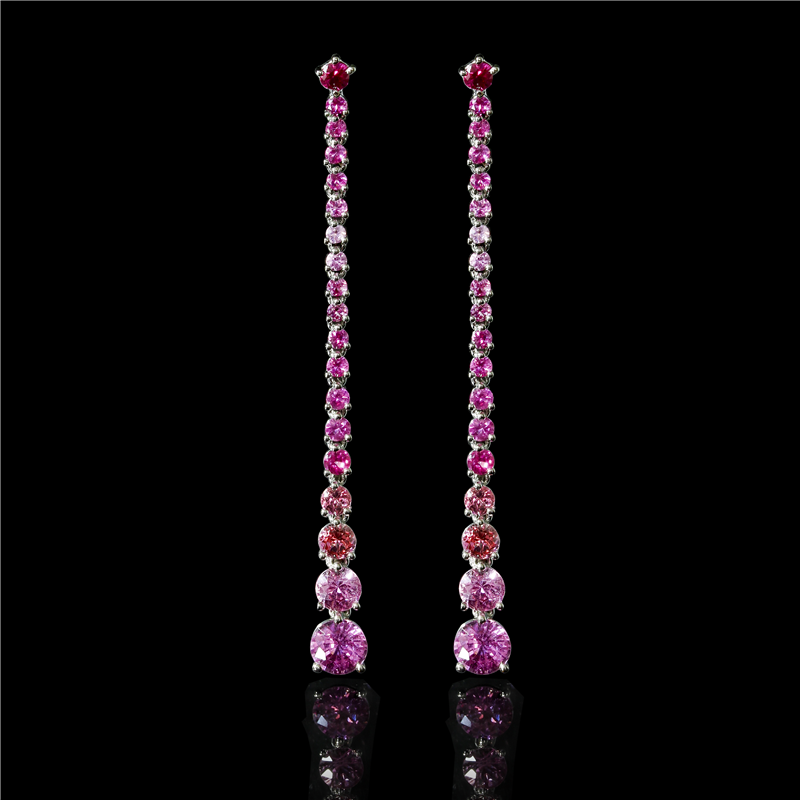 Vapour Sapphire, Topaz and Tourmaline Earrings