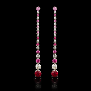 Vapour Diamond and Sapphire Earrings