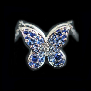 Single Butterfly Pendant Blue