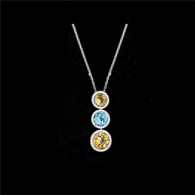 Trio Halo Pendant