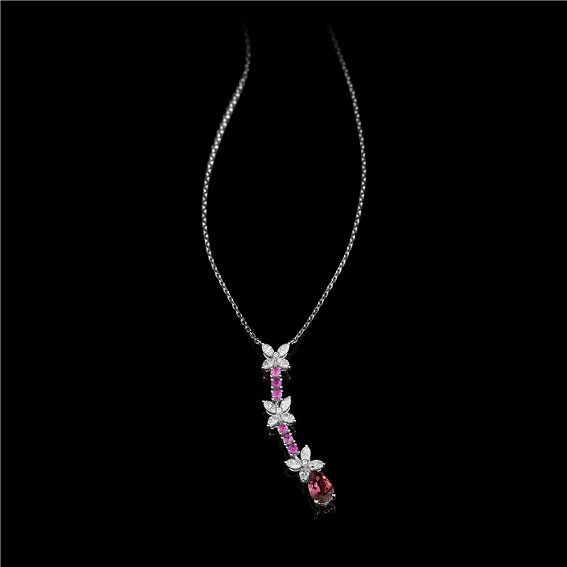 Trio Tourmaline Drop Pendant