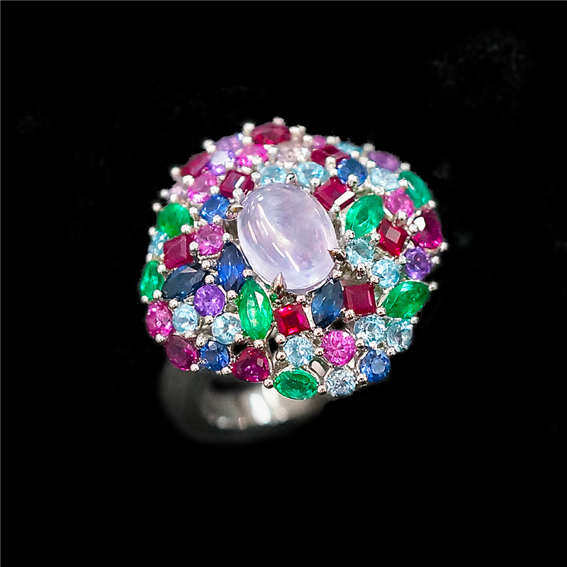 Star Sapphire Dewy Blossom Ring