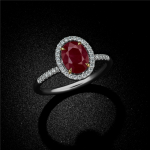 Rubinus Halo Ring