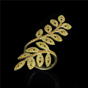 Sapphire Leaf Ring
